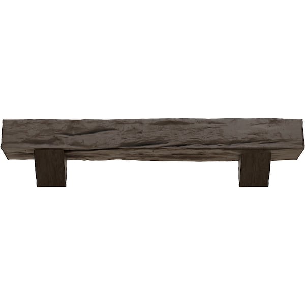 Riverwood Faux Wood Fireplace ManteL W/Breckinridge Corbels, NaturaL Honey Dew, 6H X 10D X 84W